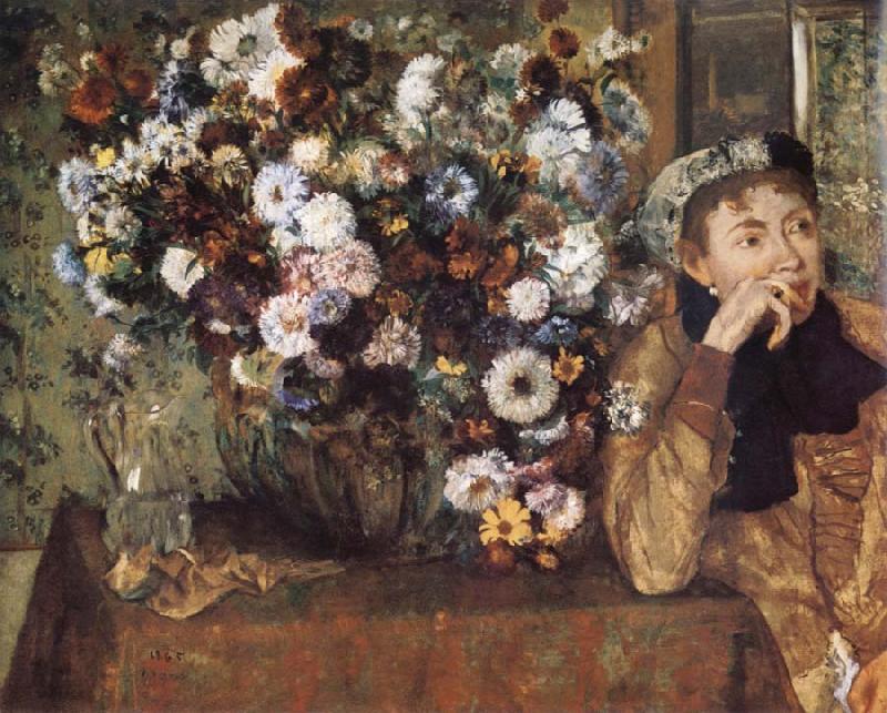 Edgar Degas Woman and chrysanthemum oil painting image